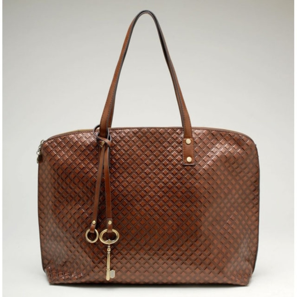 Tosca Quilted Handbag Brown Key Fashion Bag
